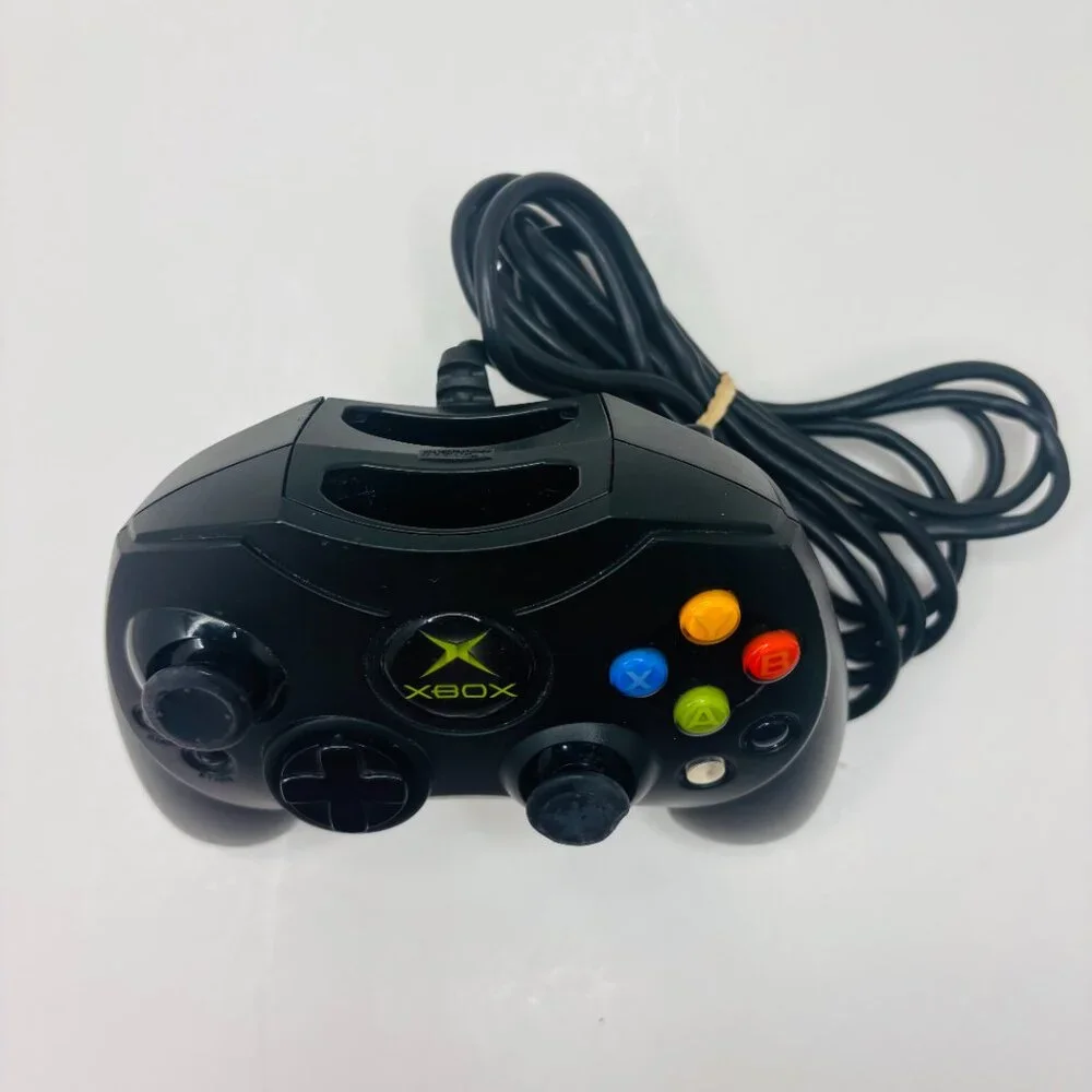 OEM Black Microsoft Original Xbox Controller S X08-69873 Controller - WORKS READ